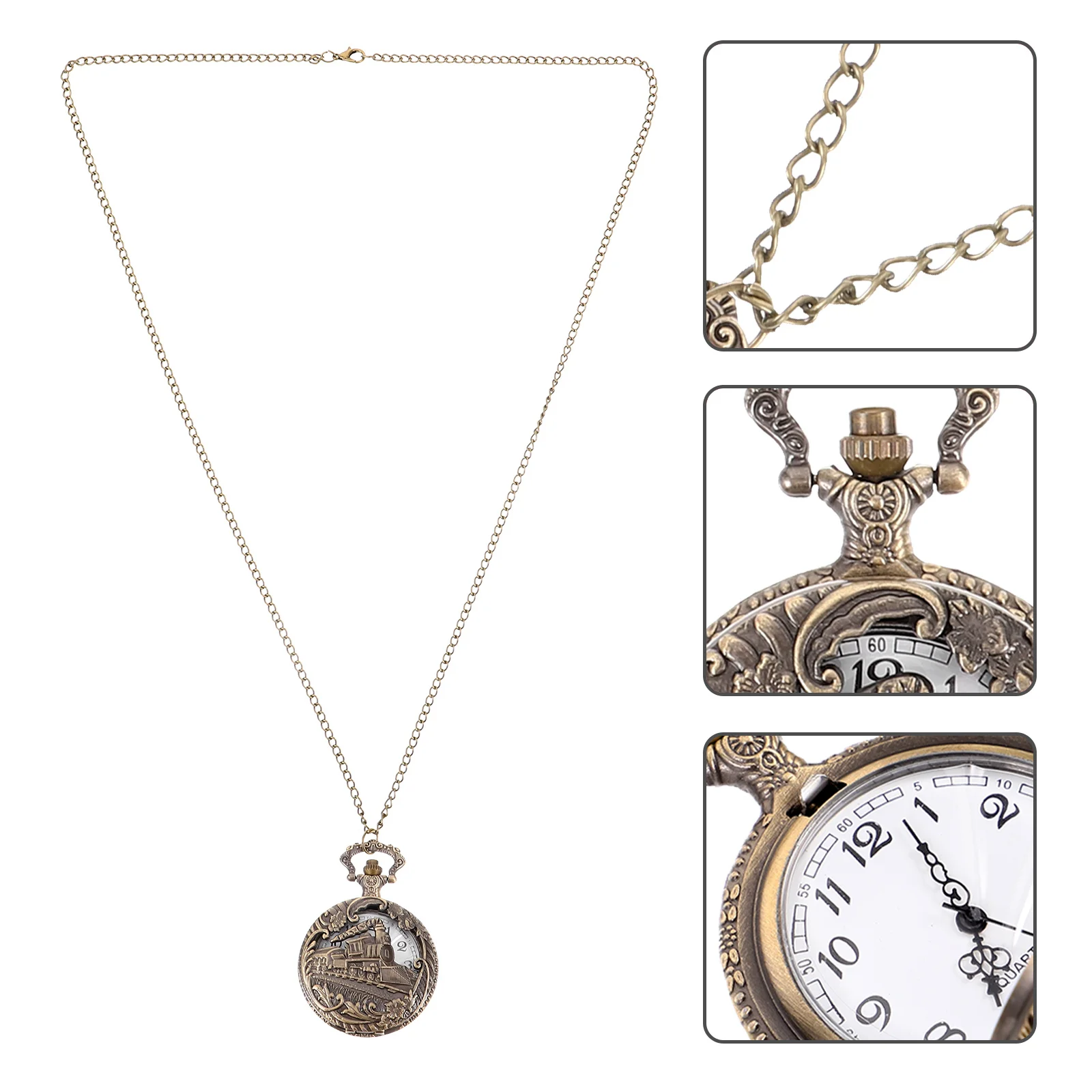 ساعة جيب كلاسيكية للرجال، حركة كوارتز معدنية بلاستيكية، خفيفة الوزن، محمولة، ديكور، أرقام عربية، تصميم منحوت مجوف