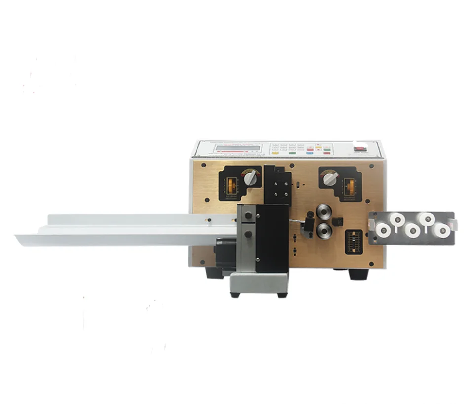 เครื่องปอกสายไฟอัตโนมัติแบบสองเส้น ตัด บิด และปอกสายไฟขนาดเล็ก