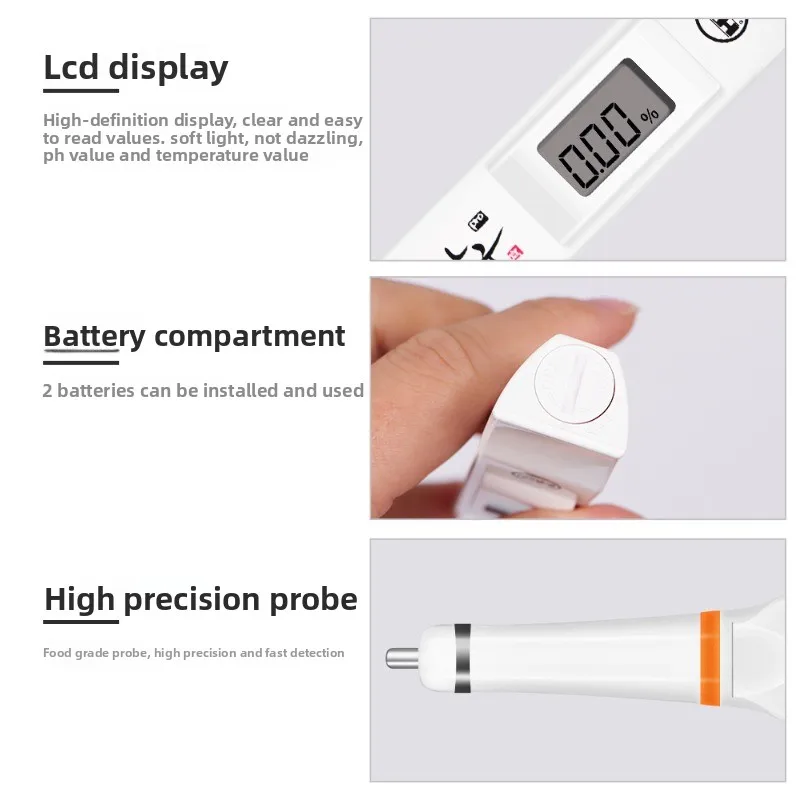 Vegetable soup salty and light concentration test pen kitchen barbecue salinity meter salinity test