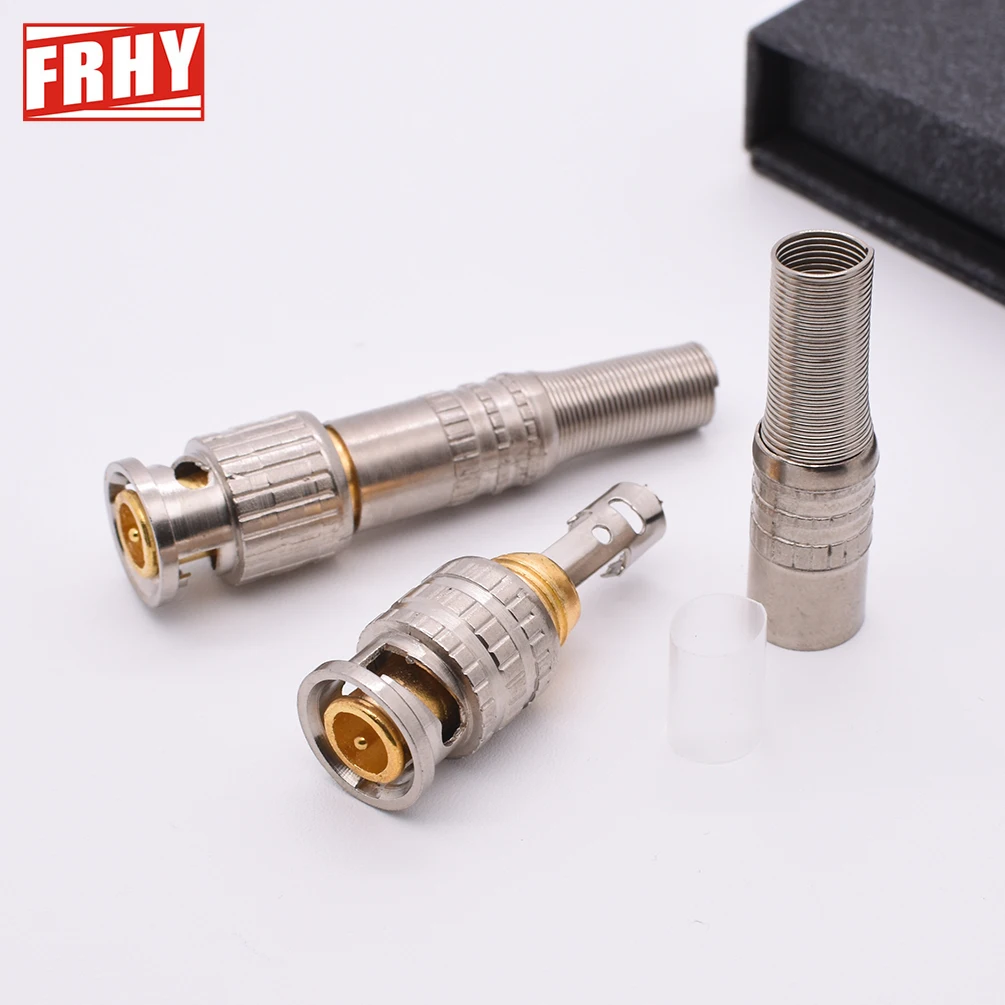 10PCS Q9 BNC Male Connectors for RG59/RG6 Coaxial Cables Solderless Screw-On Design CCTV/Security Camera Easy Quick Installation