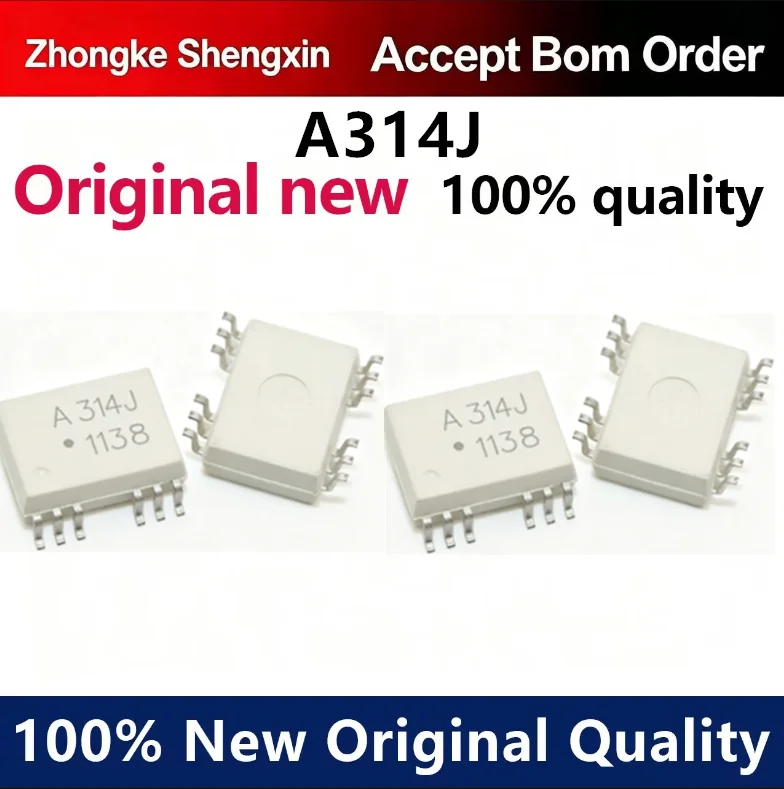 （5pcs-10pcs）Newly imported original HCPL-314J-500E SOP12 A314J IGBT driver optocoupler