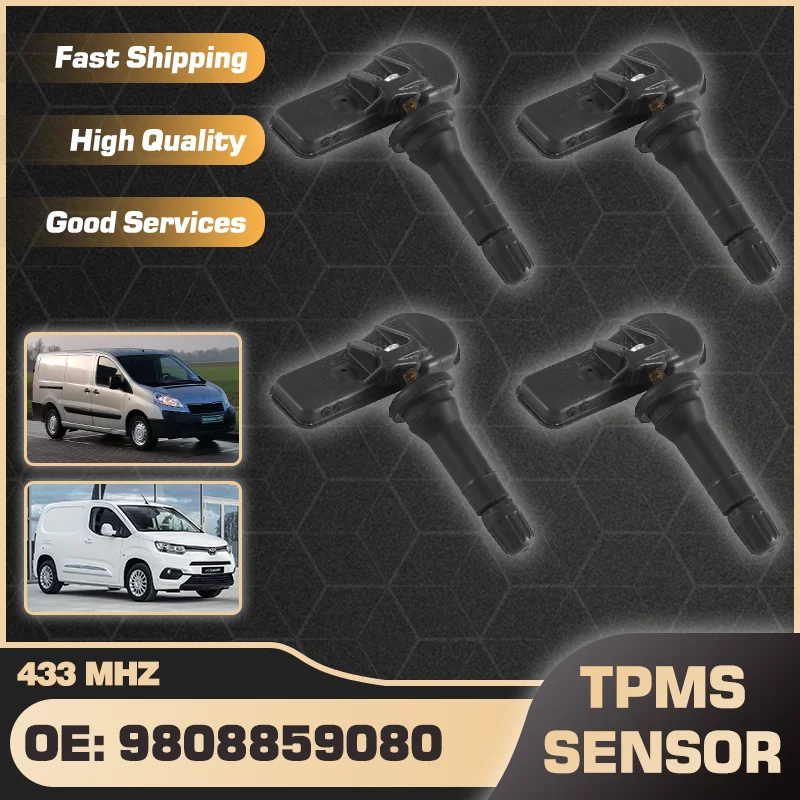 

Tire Pressure TPMS Sensor For Peugeot Expert Tepee 2014-2016 Toyota Proace Combi Verso 2014-2025 9808859080 9811764480 433 MHz