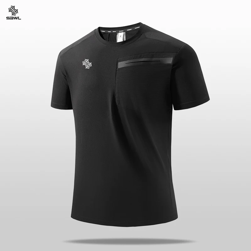SBWL 2026 Summer Men's New Outdoor Running Fitness Quick Dry Sports T-Shirt High Quality Light Casual Short Sleeve Gym Tops Tees image 2