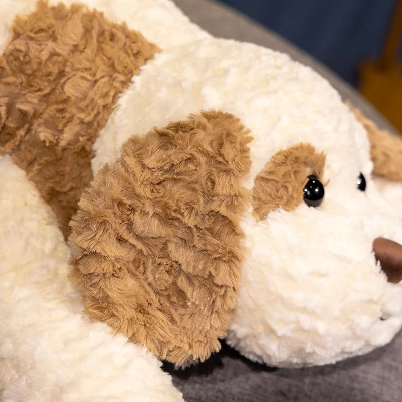 큰 긴 귀 누워 강아지 봉제 베개, 만화 동물 머리 지지대 베개, 잠자는 동반 선물