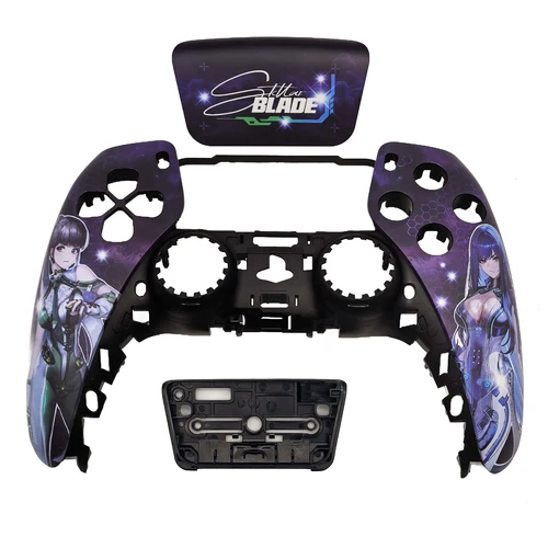 Imagen 2 del producto Para carcasa de controlador PS5, cubierta de placa frontal personalizada Stellar Blade EVE con panel táctil para DualSense, reemplazo para BDM-010 to050