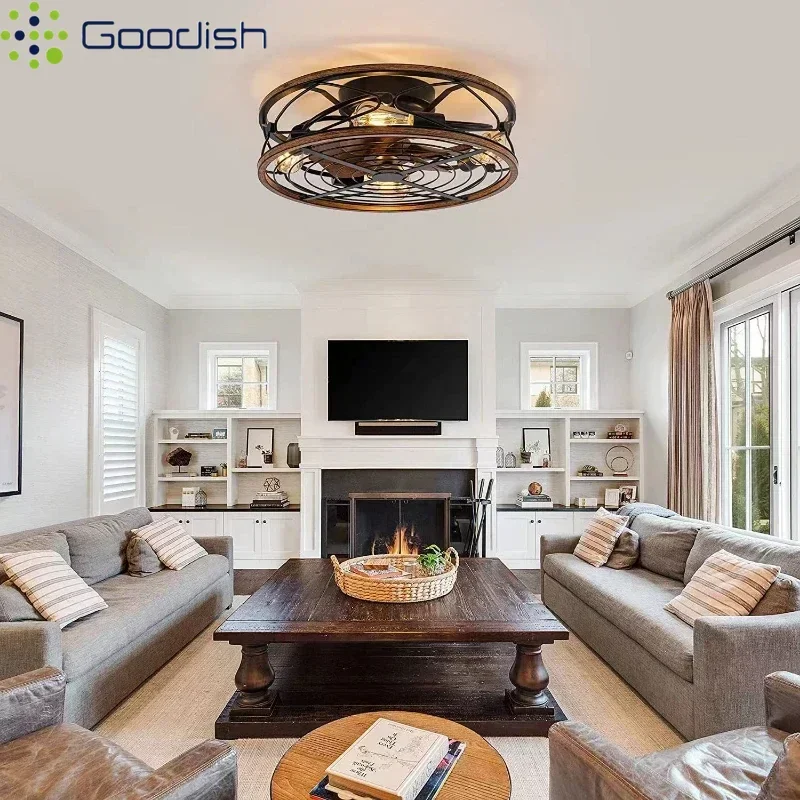 Modern Minimalist Nordic Variable Frequency iron LED Ceiling Fans Art Creative Lamps for Restaurant Home Decoration Chandeliers