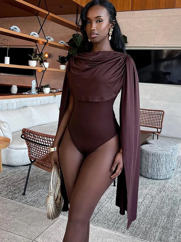

Spring 2026 Sexy Color Faionable One-Piece Suit Svel Yoke Ne Women's Overall High Waist Straight Leg Thin Model