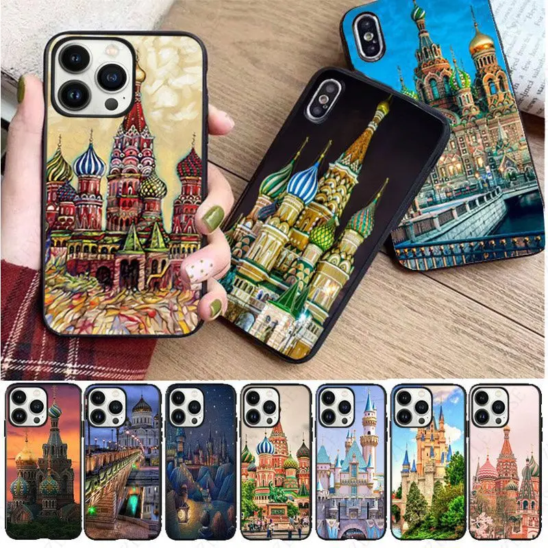 soft funda russia red square Moscow Phone Cover For iphone 16pro 15pro 14pro 11pro 12pro 13pro max 16plus 7 SE XR 12mini Cases