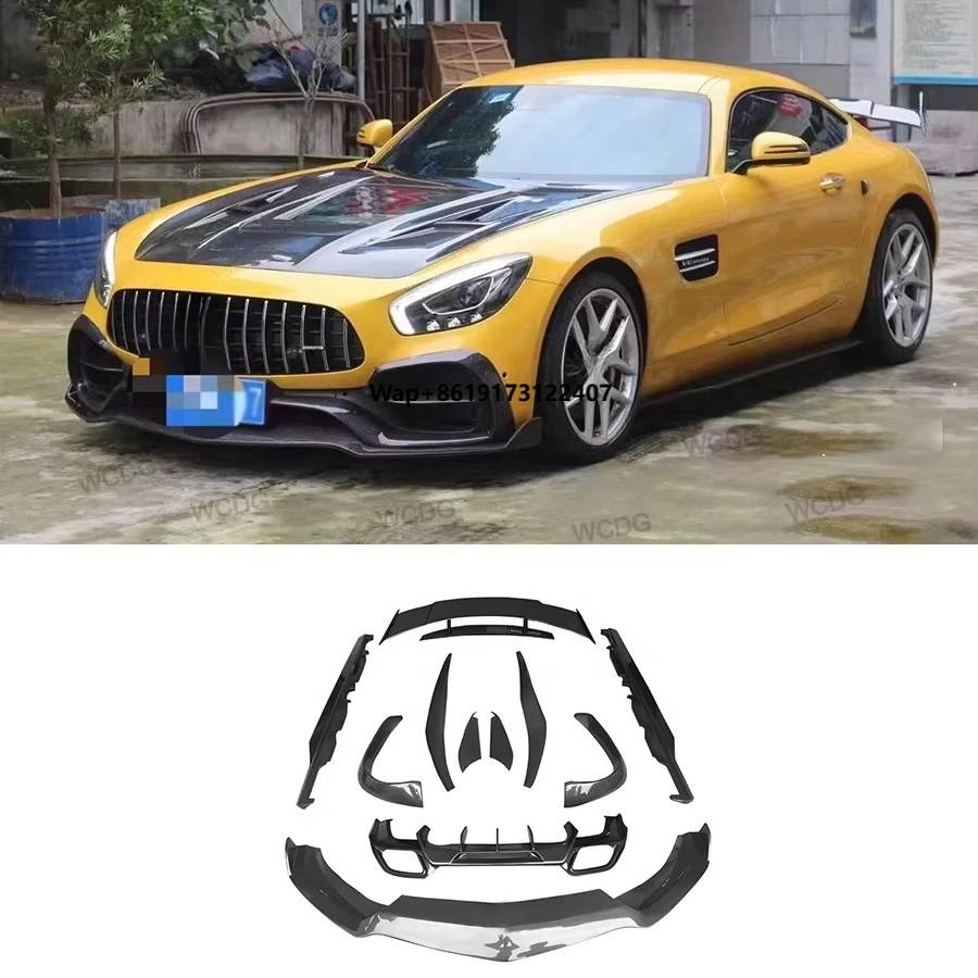 

Carbon Fiber Body Kit for AMG GT GTR GTC AMG 2014-2018 Front Bumper Lip Side Skirt Rear Diffuser Bodykit