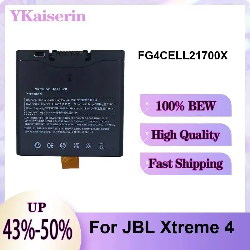 Battery Long Lasting XTREME1 GSP0931134 FG4CELL21700X XTREME3 0-10000mAh For Jbl Xtreme 2inr19 66-2 1 2 3 4 Speaker
