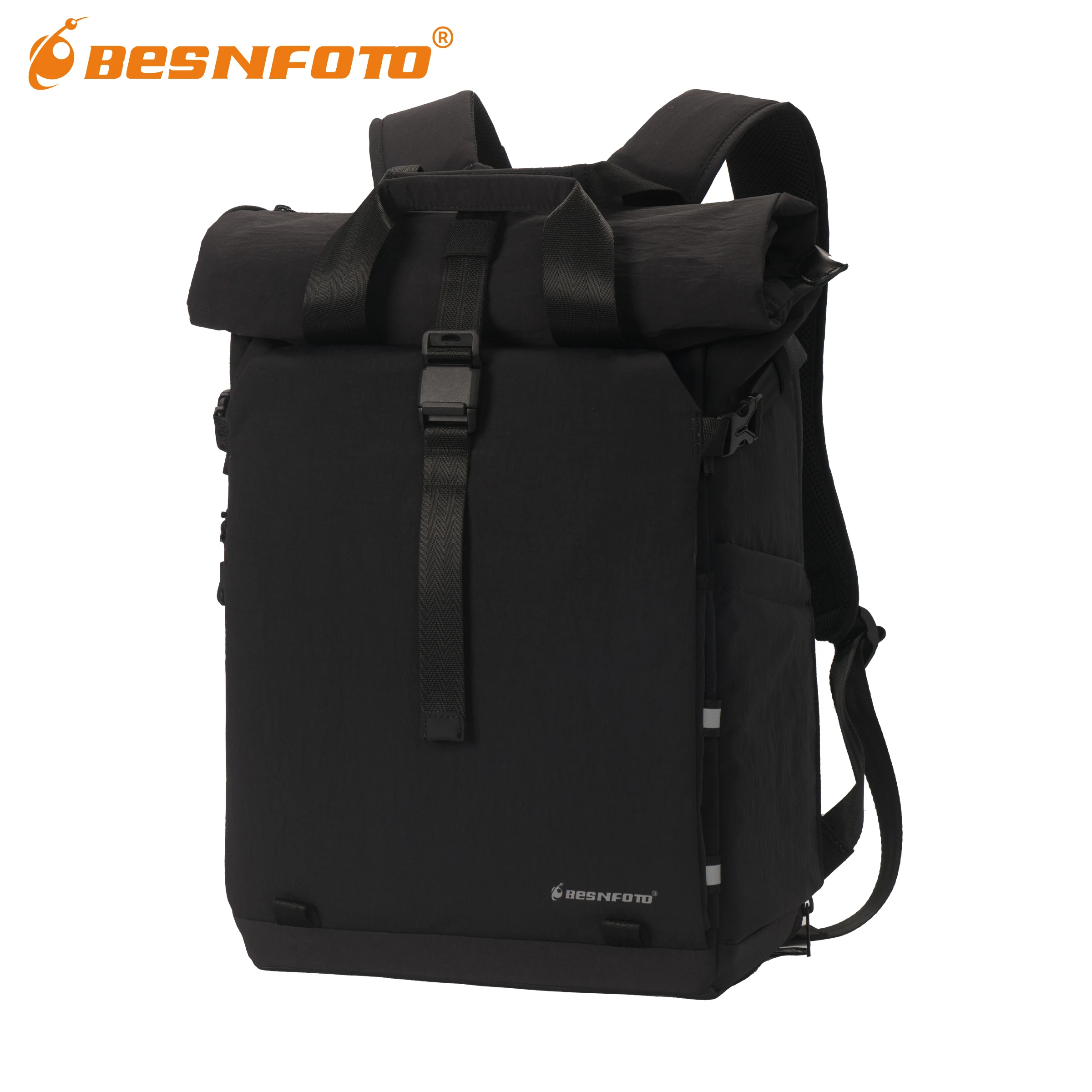 

Besnfoto Expandable Roll Top Waterproof Camera Backpack for DSLR SLR Mirrorless Drones, Fits 16'' Laptop with Tripod Holder