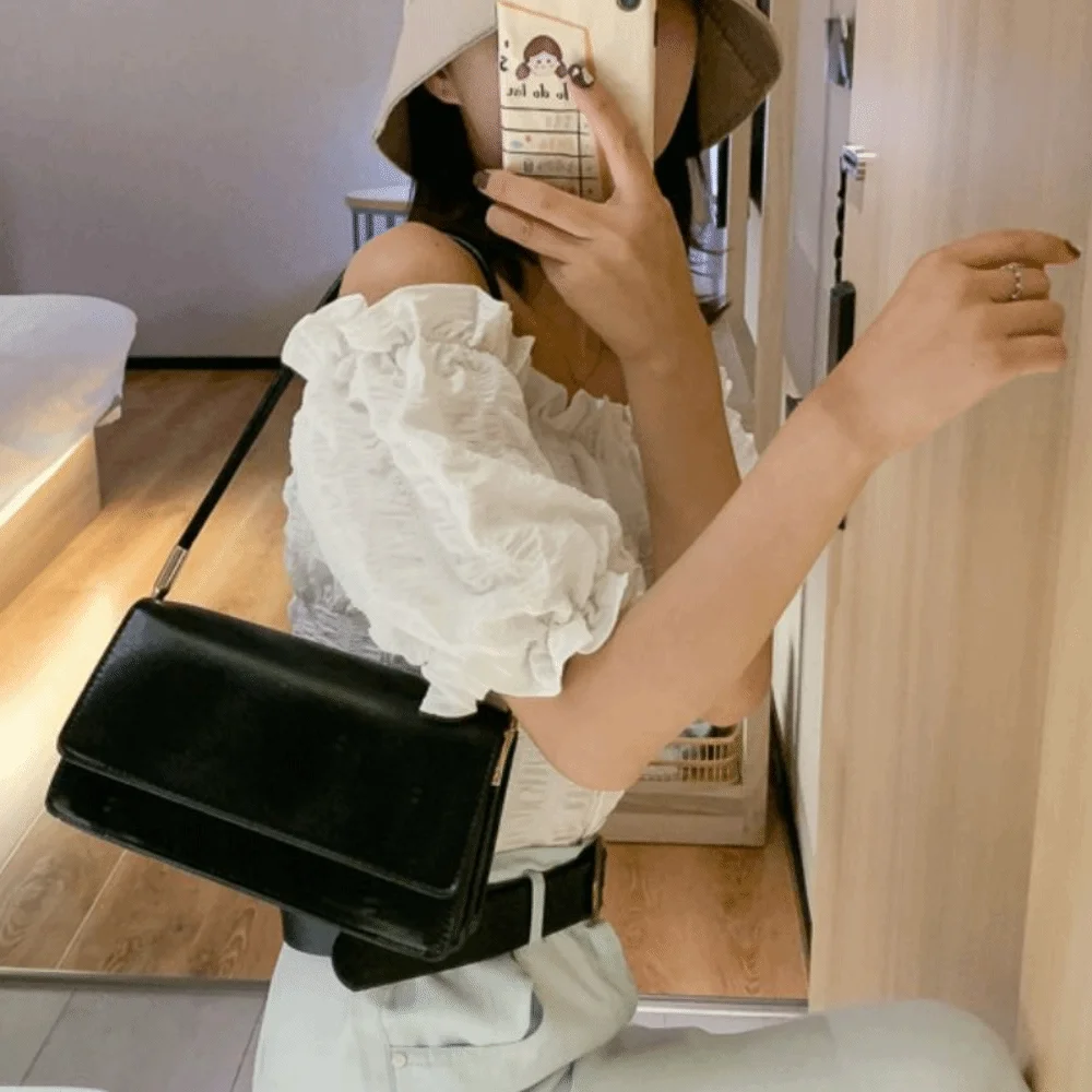 

Candy Color Girls Simple Shoulder Bag Handbag Large Capacity PU Leather Crossbody Bag Phone Bag All-match Small Square Bag Party