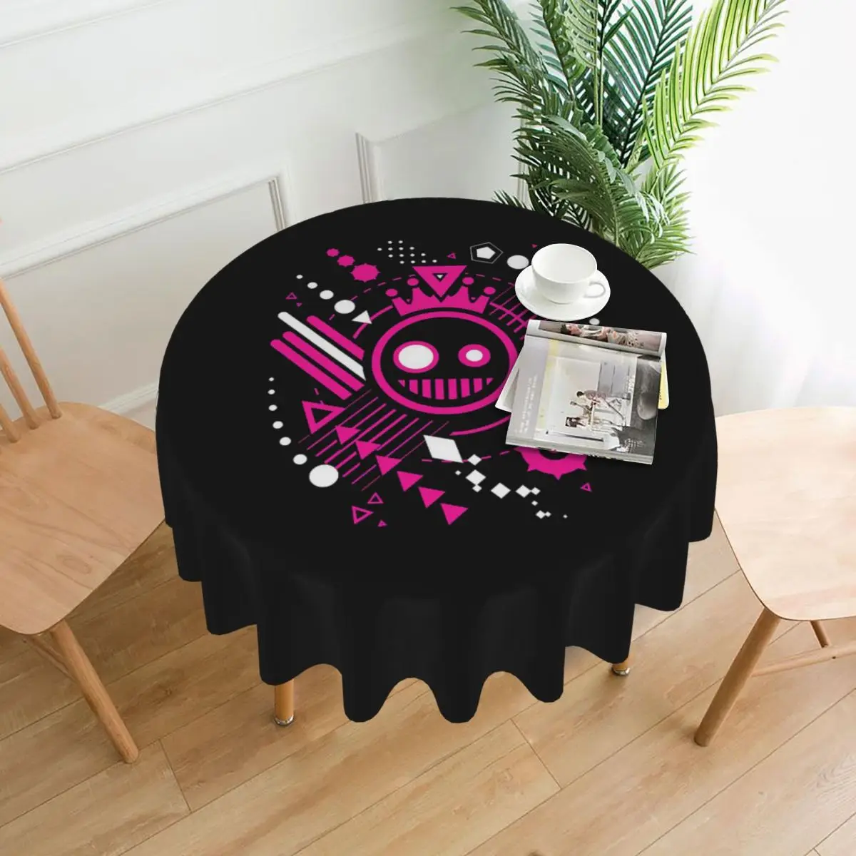Just Shapes And Beats Blixer Waterproof Round Tablecloth Oilproof Table Cloth for Kitchen Events Dining Table Cover 60 inches