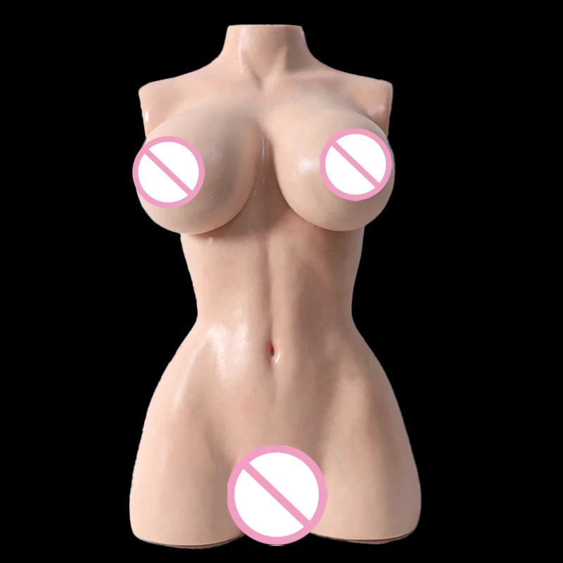 MIVM - Adult Men's Masturbation Sex Toy, Full Silicone 10KG Half Body Sexy Female Trunk, Realistic Vaginal Anal Real Doll XXX