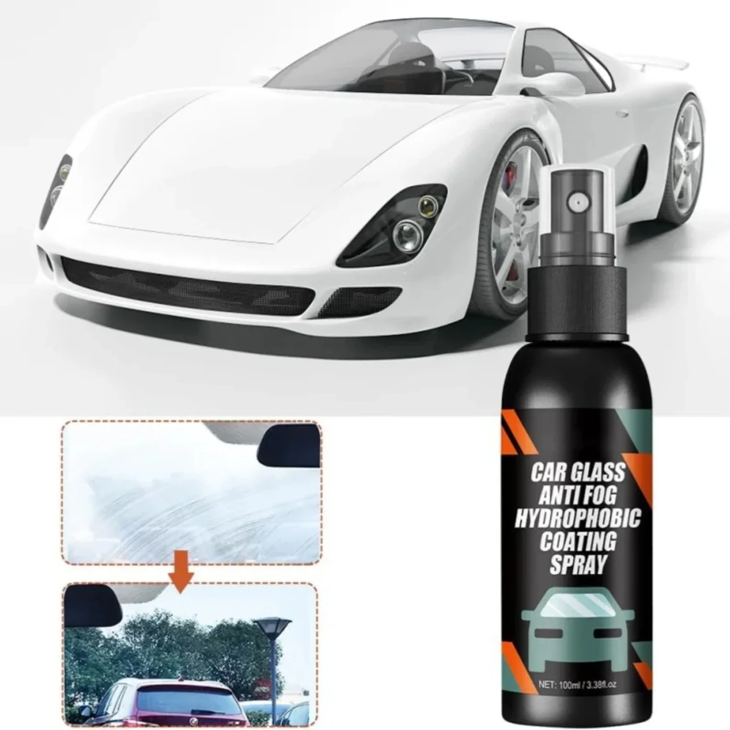 1/3/5PCS Auto Glass Waterproof Spray Windshield Cleaner Stain Hydrophobic Anti-fog Spray Car Rearview Mirror Waterproof Spray