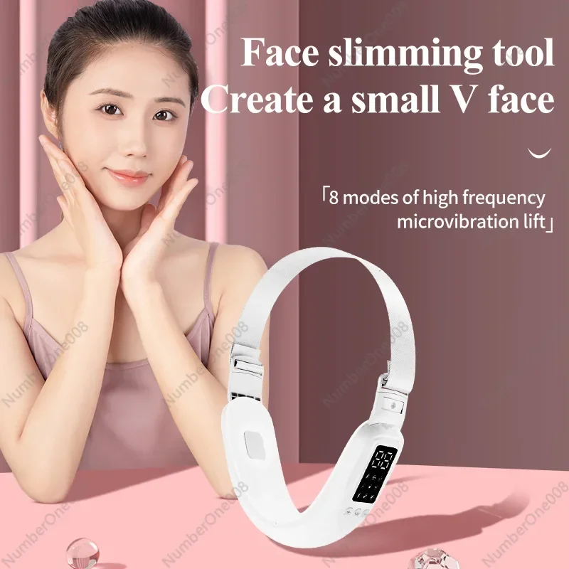 New Heating EMS Micro Current Beauty Instrument V Face Slimming Artifact Vibration Face Slimming Instrument