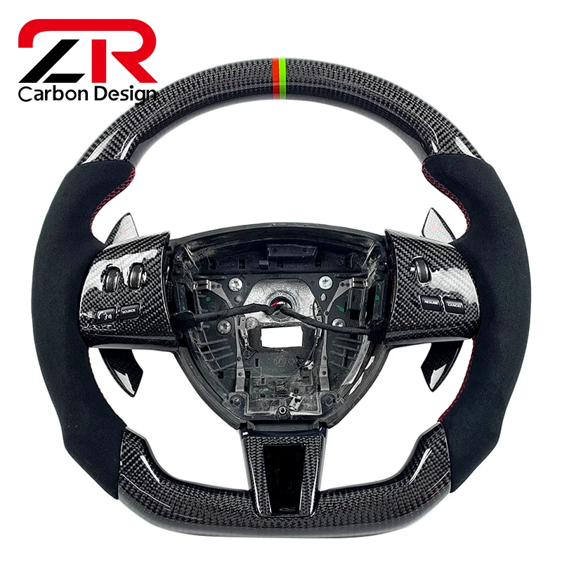 

Car Interior Sporty Suede Leather Customized Carbon Fiber Steering Wheel for Jaguar XK XKR XKR-S GT XF XFR