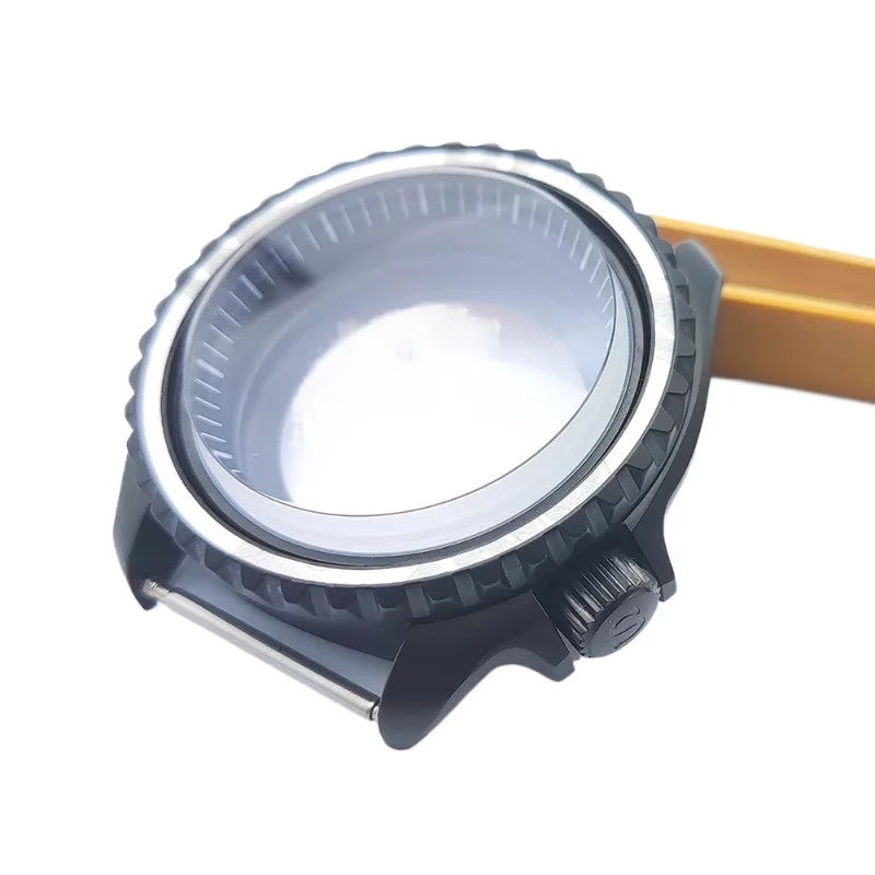 SKX007 Case 42mm Men's Watches Steel Black Case FIT NH35 NH36 Movement Case Watch Accessories Sapphire Glass