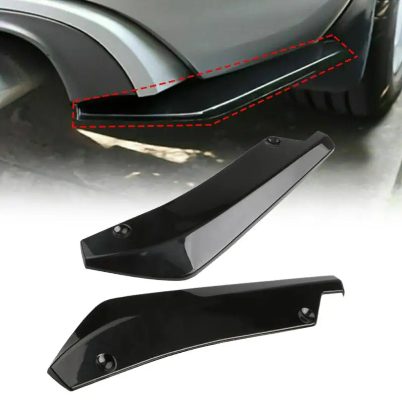 2Pcs Car Black Rear Bumper Lip Wrap Angle Splitter Diffuser Canard Fit For BMW F30 F31 F32 F33 F22 Accessories