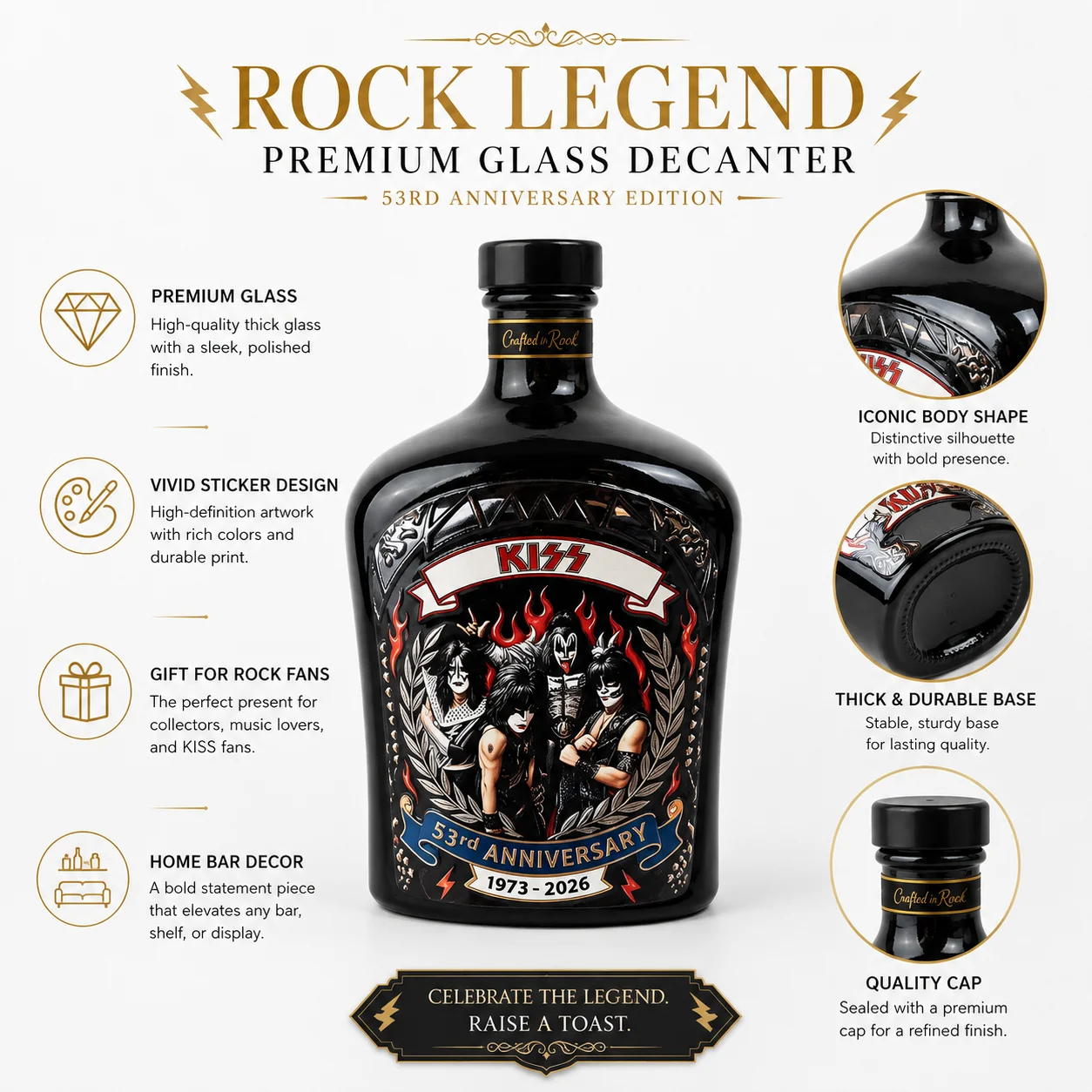1973-2026 KISS ヘヴィメタル ロックバンド 5 - Home Bar And Counter のレビューと価格