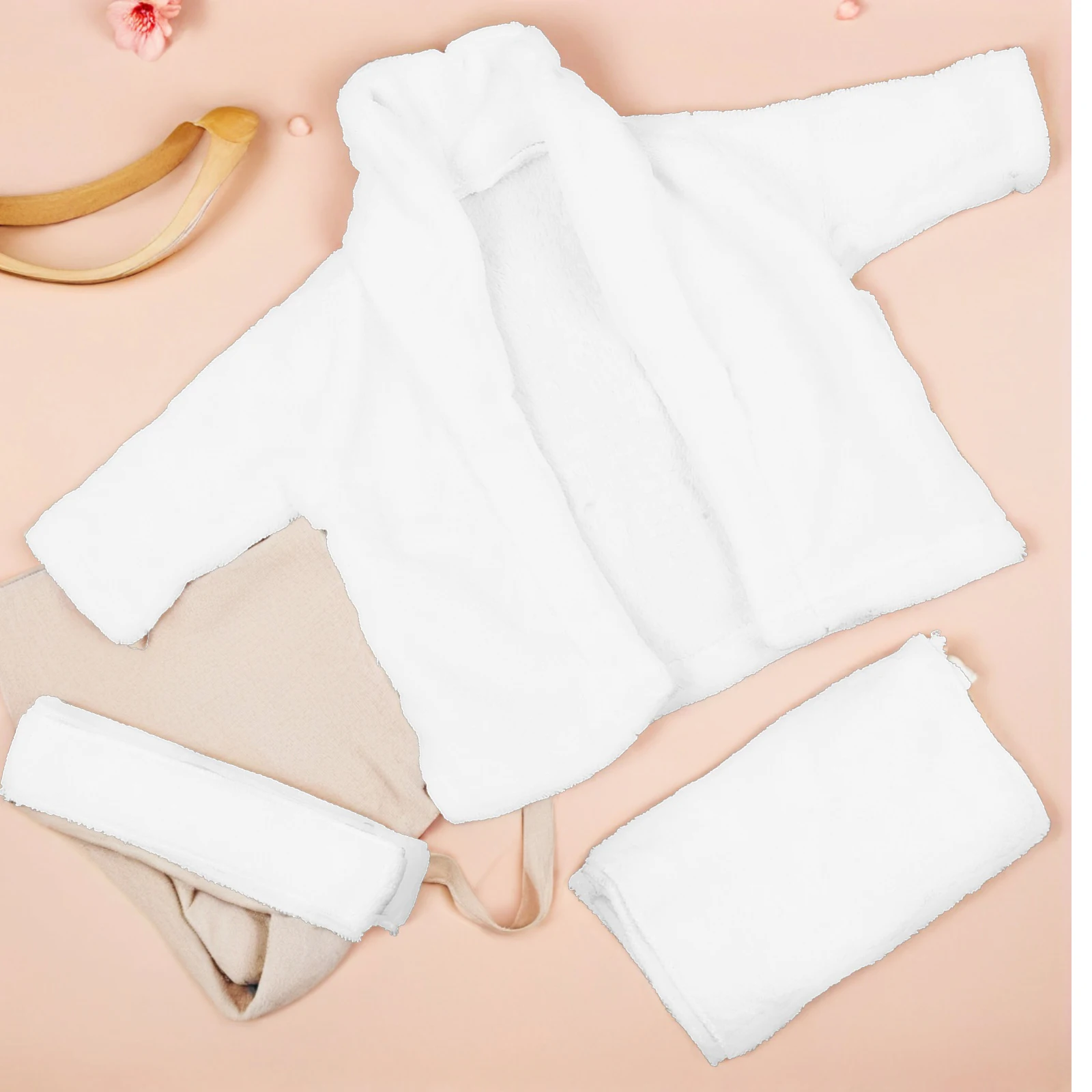

Newborn Bathrobe For 0-1 Month Baby Boy Girl Cotton Bath Towel Outfit Photo Prop Infant Sleepwear Soft Absorbent Quick-Dry
