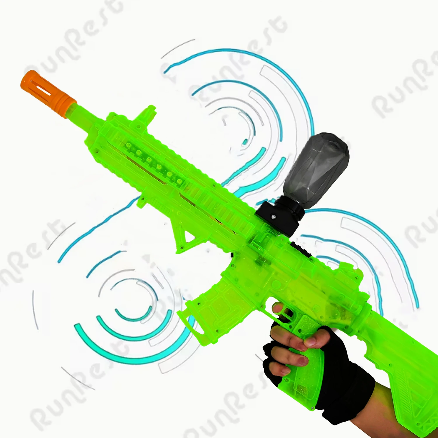 Ulepszony fluorescencyjny pistolet zabawkowy z automatycznym trybem ładowania – idealny wybór na prezent na Boże Narodzenie i Halloween.