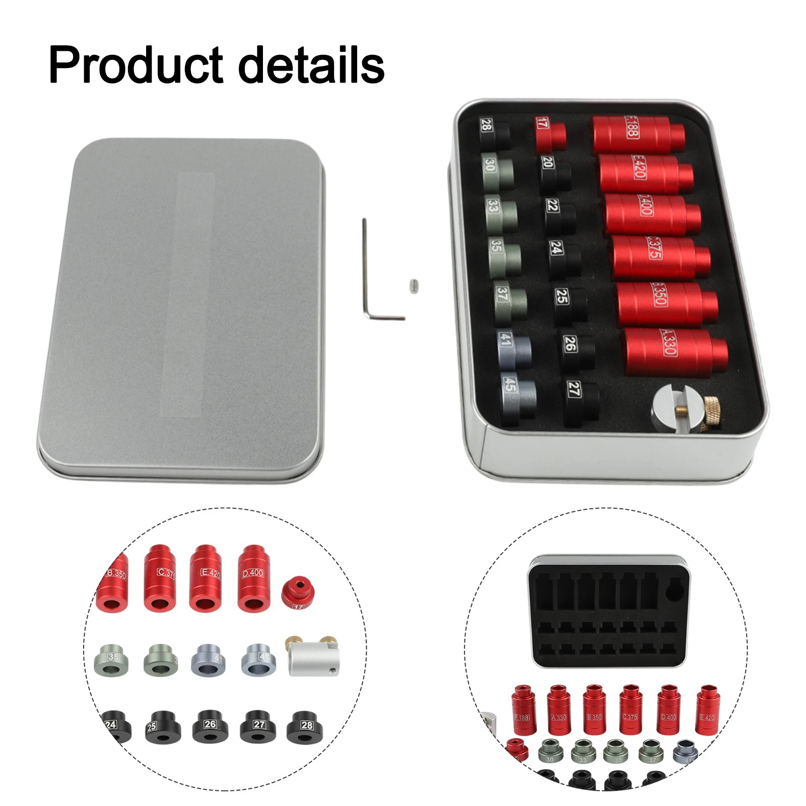 Per la precisione di ricarica Inserti in alluminio anodizzato Valvola Costruzione in alluminio 6061 compatibile con vari pinze