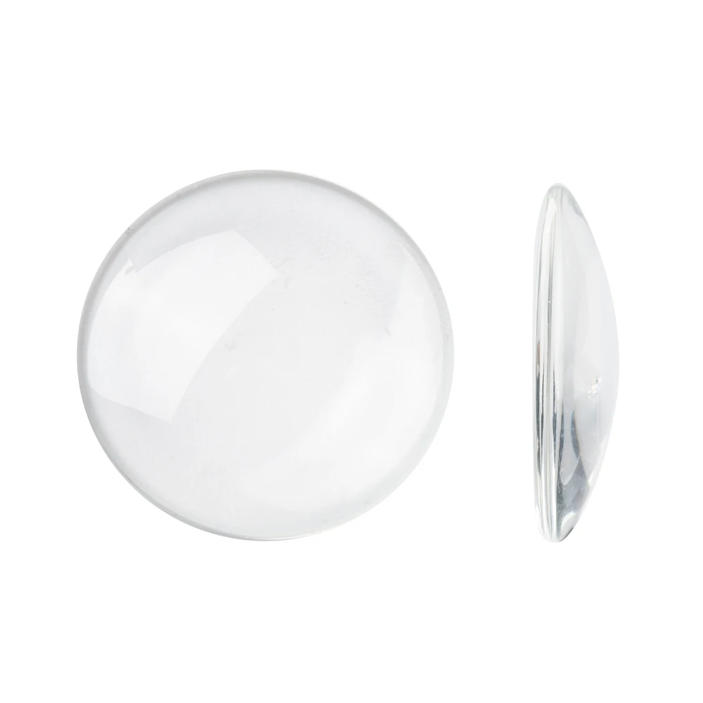 50pcs Transparent Glass Cabochons Clear Dome Cabochon for Cameo Photo Jewelry Making Clear 34.5~36x7.5mm for Handmade Gift