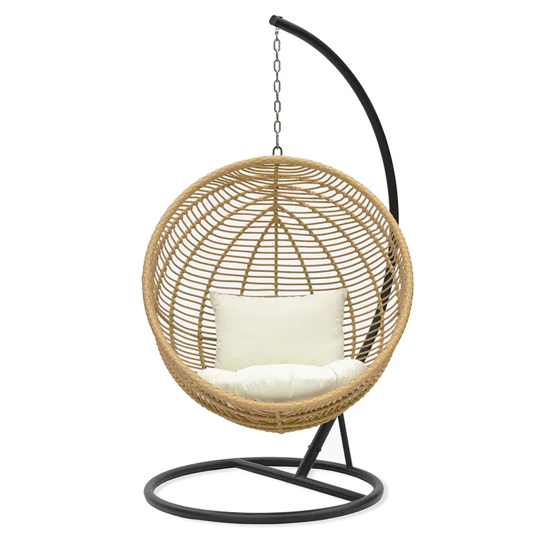 New Style Swing Hanging Chair Home Single Rattan Woven Bird's Nest Hanging Basket Balcony Cradle Furniture