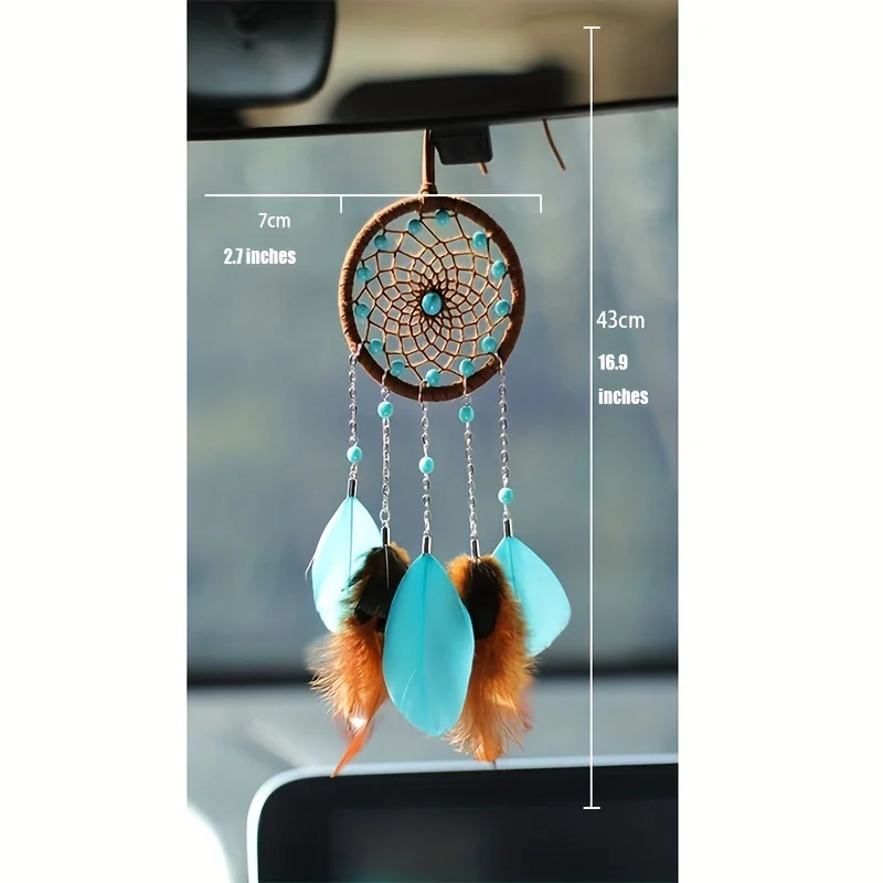 1pcs Car rearview mirror dream catcher pendant, car decoration pendant, family decoration, holiday party decoration