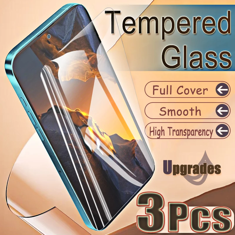 

3 шт., 9H защитное стекло с функцией разблокировки по отпечатку пальца для Xiaomi Poco F5 F 5, противоударная защитная пленка для переднего экрана, полное покрытие