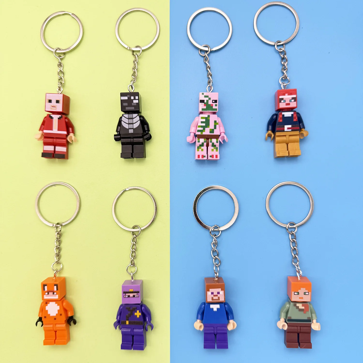 10pcs for Minecrafte Game Anime Figure Keychain Pendant Doll Toy Action Figurine School Gift Wholesal ﻿