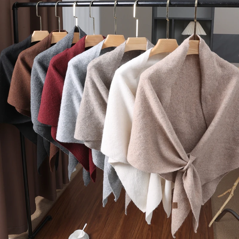 

Fall/Winter 2025 New Wool Warm Triangle Scarf With Large Shawl Outside The Neck Protecto