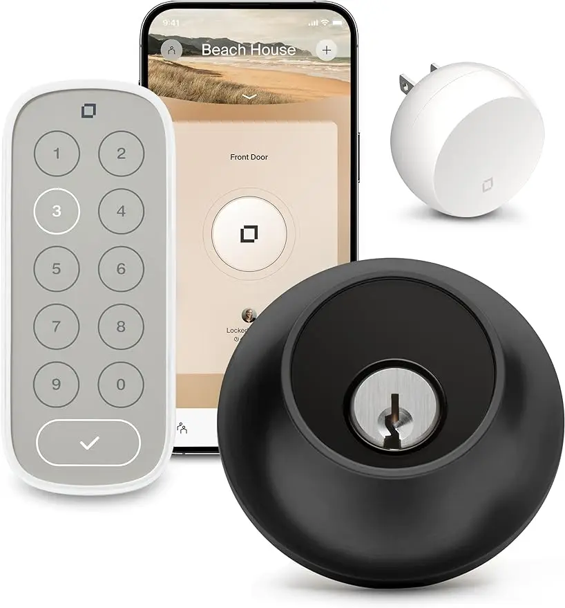 

Lock Connect WiFi Keypad for Keyless Entry - Control Remotely from Anywhere - Weatherproof - Works with iOS