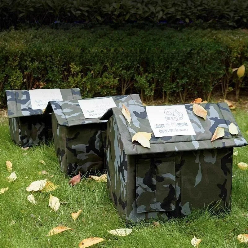 

Уличная кровать для бродячих кошек и собак, зимняя теплая изоляция, ткань Оксфорд, кошачий дом, безопасный дом, ветрозащитный дождевик, аксессуары для домашних животных