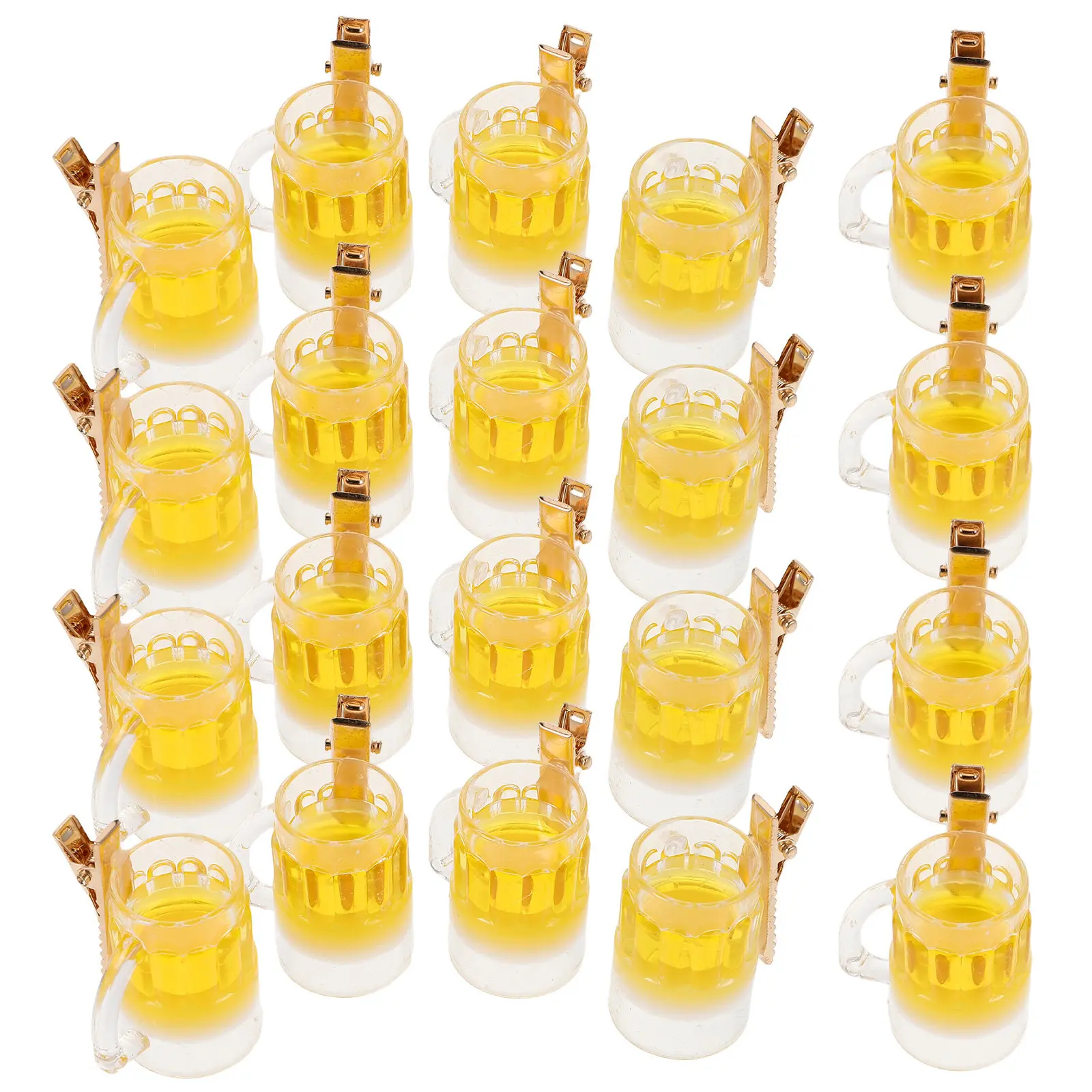 

20Pcs Funny Beer Cup Hair Clips Women Novelty Decorative Snap Hair Clips for Girls Fun Styling Accessories Party Photo Props