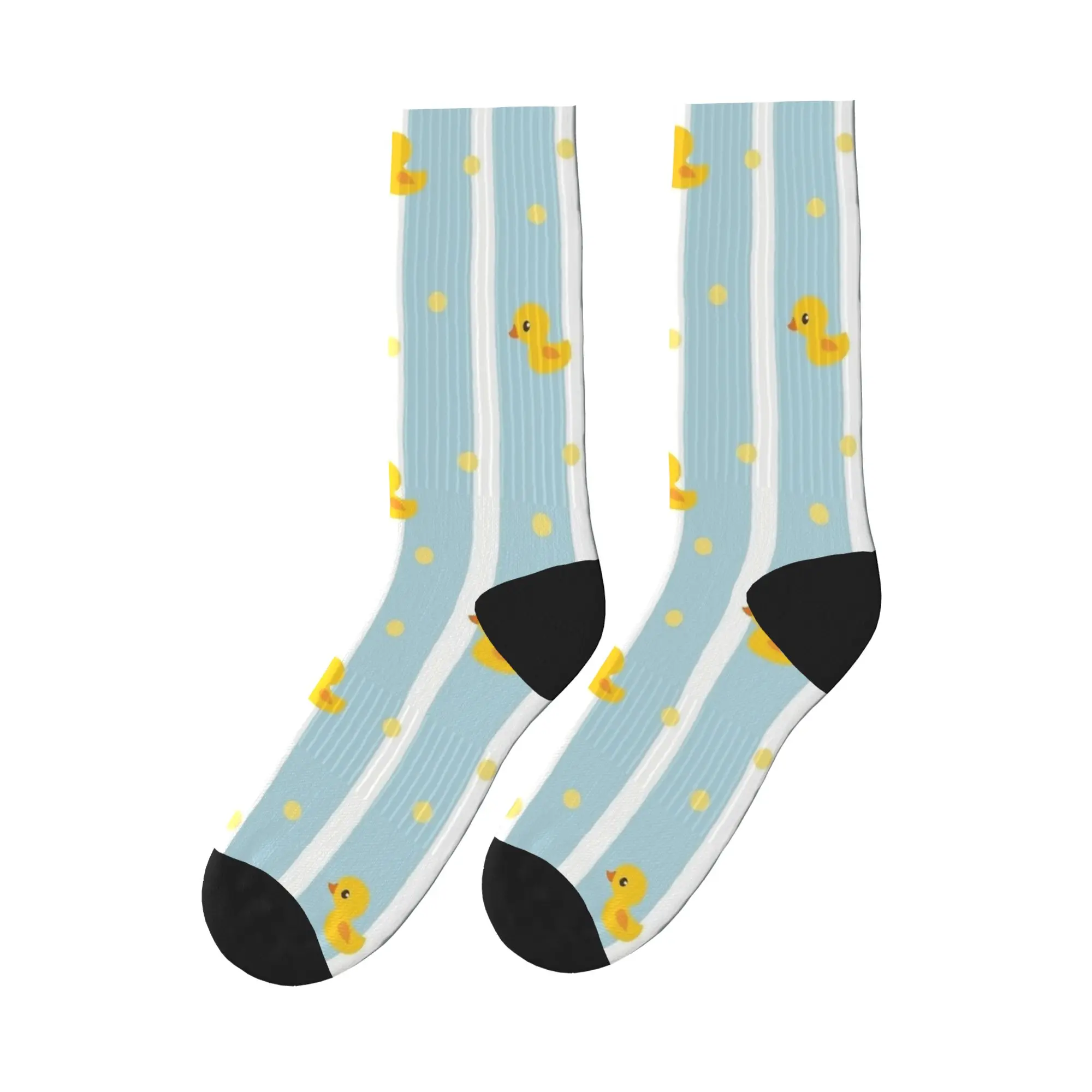 

Резиновые утки, носки с принтом в горошек, чулки с графическим рисунком, противоскользящие мужские носки унисекс, удобные осенние спортивные носки для бега в стиле ретро