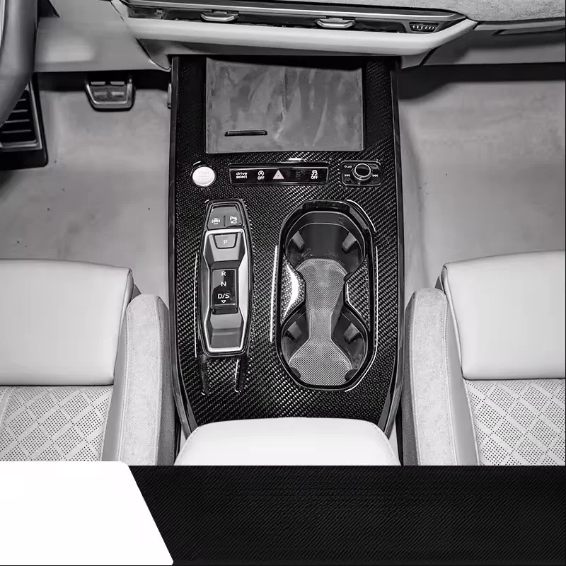 

Настоящая мягкая наклейка из углеродного волокна для Audi A5 S5 B10 A6 e-tron 2025 2026 RHD LHD Автоматическая/AT автомобильная панель переключения передач, аксессуары