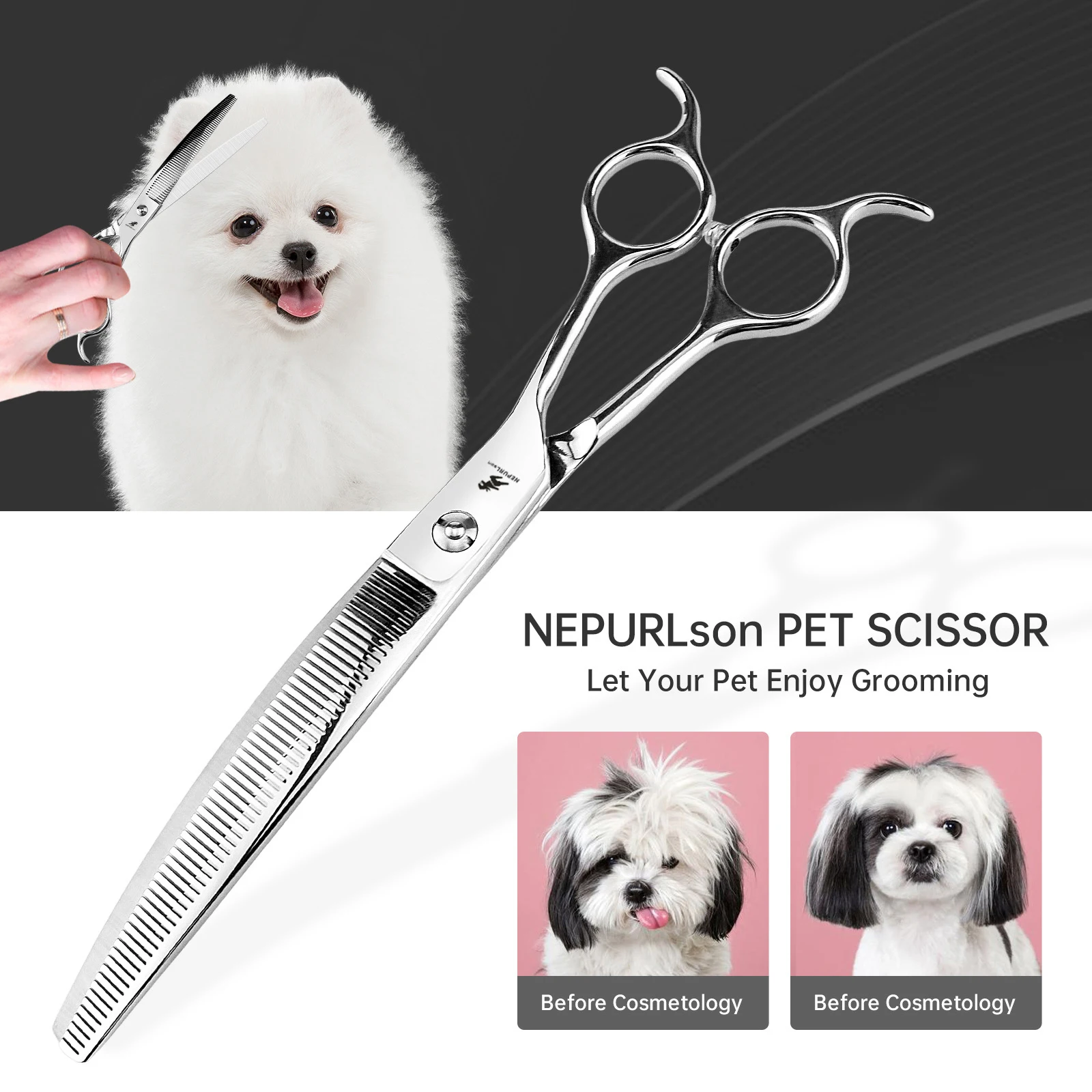 Dog Curved Thinning Scissors 7.5