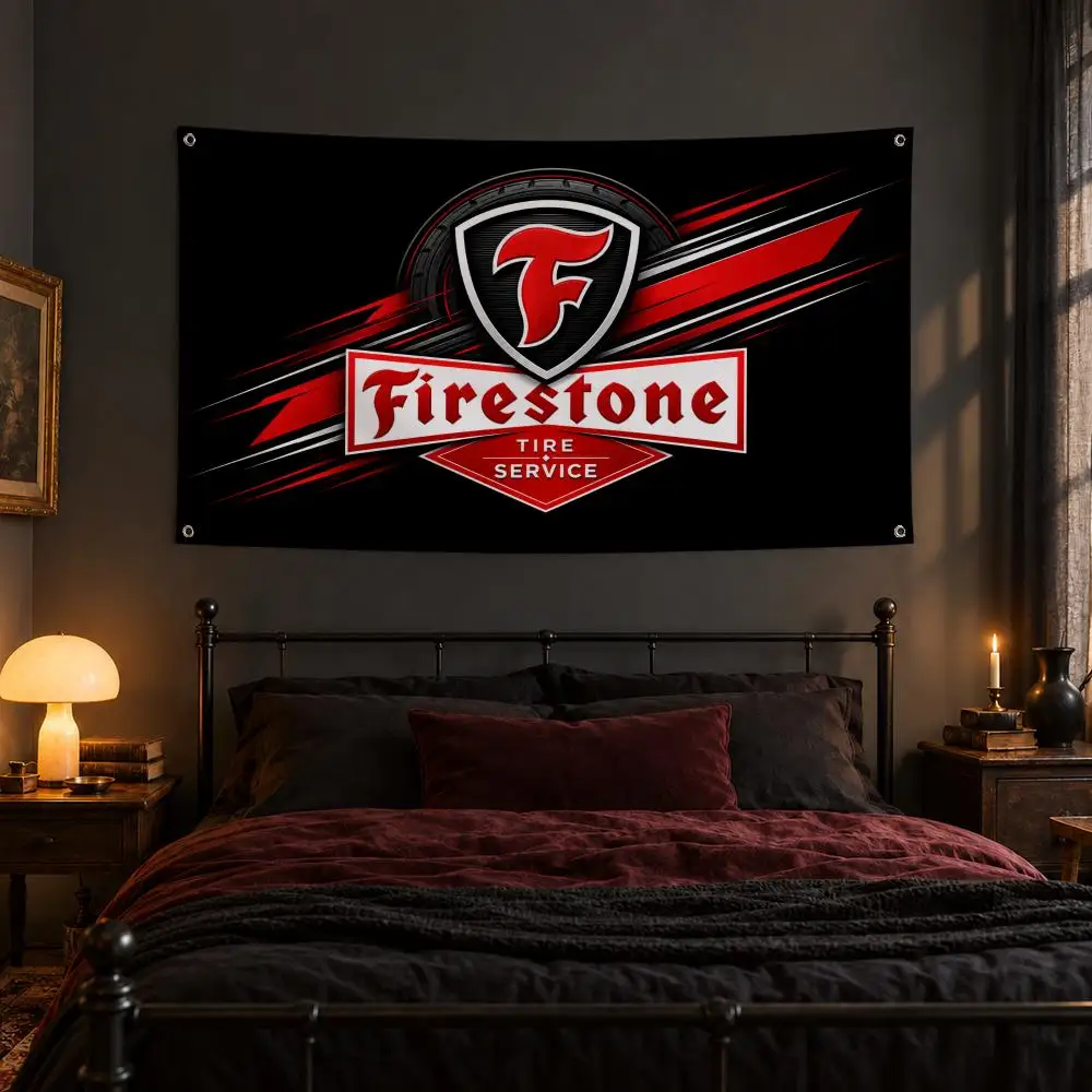 Brand Firestone Flags Fabric Pennant Banner, Apt Wall Decor, Living Corner, Bedroom, Studio, E-sports Room