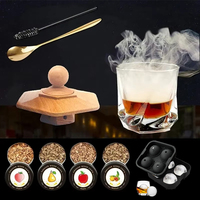 Cocktail Smoker Kit for Bourbon Whiskey Gifts for Men Drink Smoker Infuser Old Fashioned Smoker Kit with Wood Chips for Bar Tool