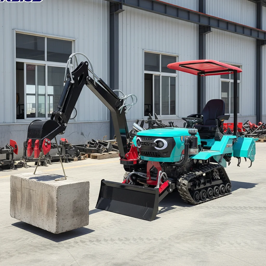 

35hp Diesel Crawler Utility Tractor with Breaker Excavator Shovel Rotary Tiller Dozer Blade Customized 2025 New EPA CE Certified