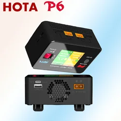 Adattatore di alimentazione HOTA P6 doppio caricatore intelligente AC240W DC600W 15A T240 per batteria Lipo LiIon NiMH