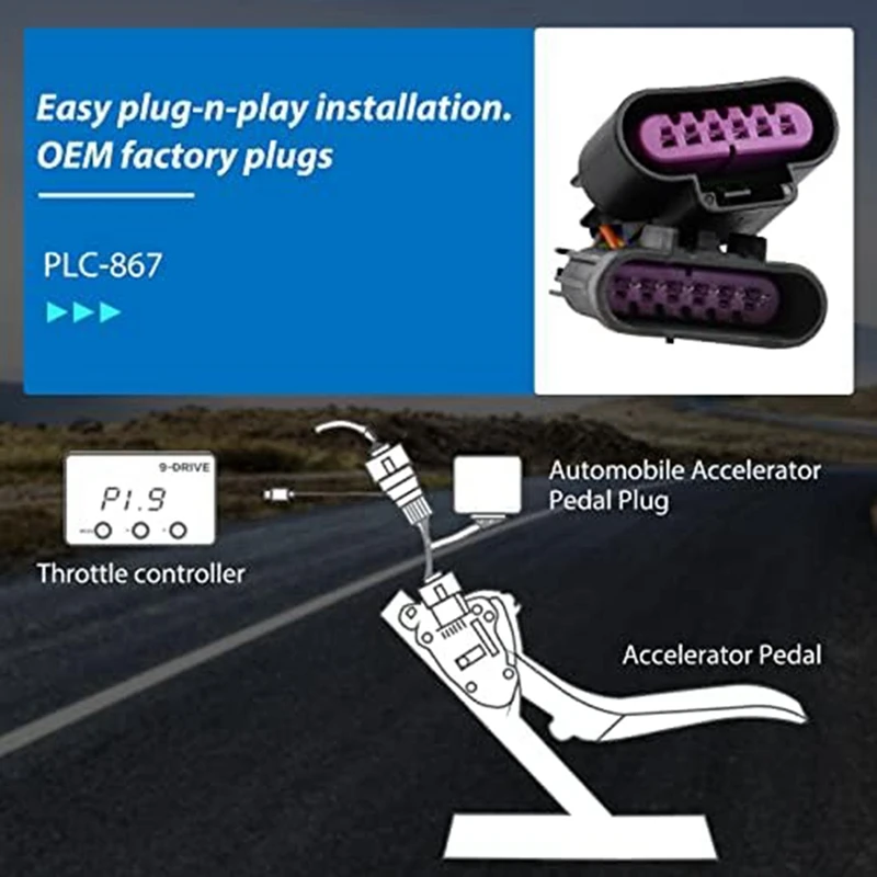 Throttle Response Controller Accessories 9 Drive For GMC Sierra Yukon Silverado 1500,2500HD,3500HD,Suburban Tahoe (867)