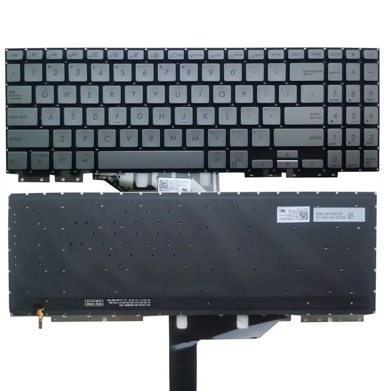 New For Asus ZenBook Flip 15 UX562 UX562F UX562FA UX562FD UX562FDX US English Keyboard Silver