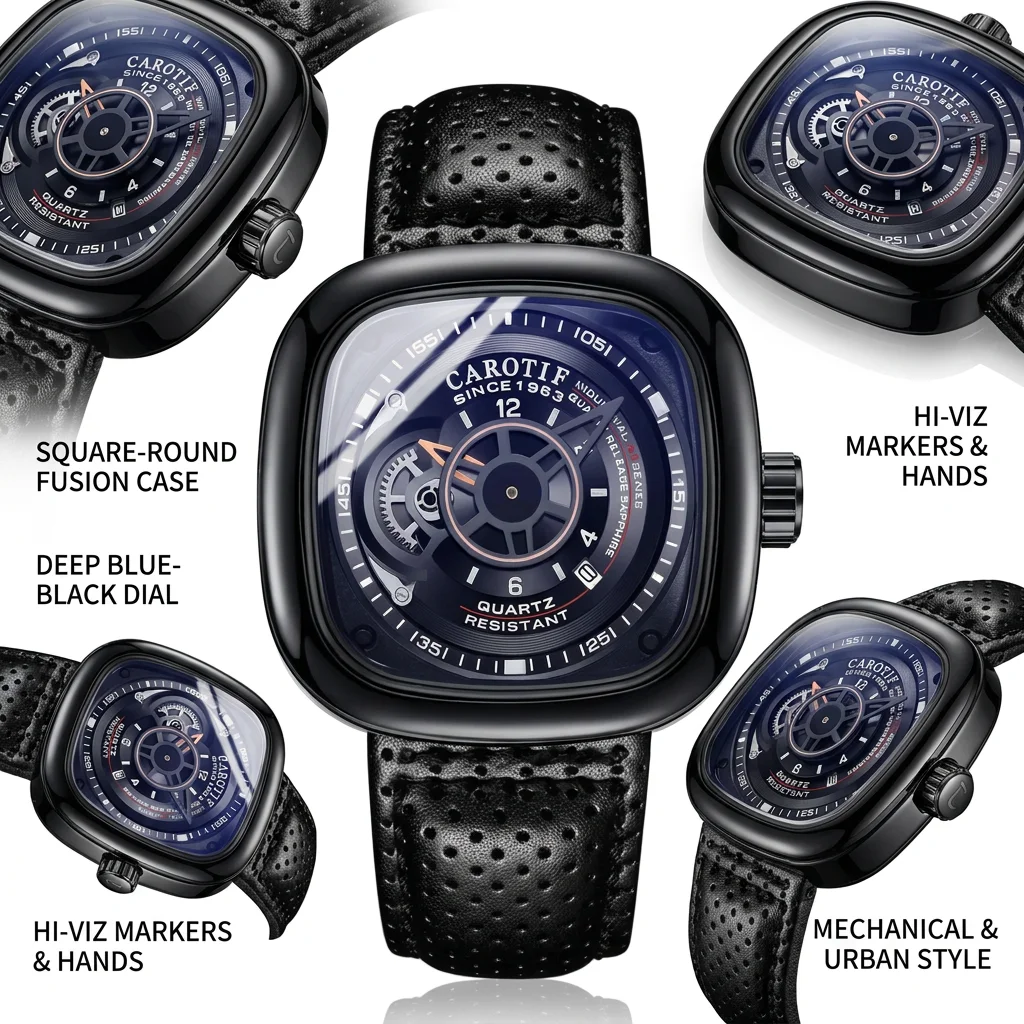1 個メンズ ブルーダイヤル合金ストラップ ヴィンテージ フ - Open Heart Watch のレビューと価格