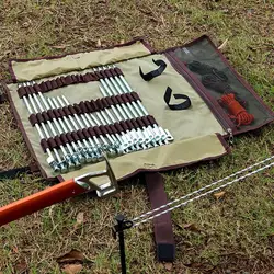 Outdoor Camping Ground Nail Hammer Kits Storage Bag Portable Tent Stake Bag Folding Camping Peg Storage Bag Tent Accessories