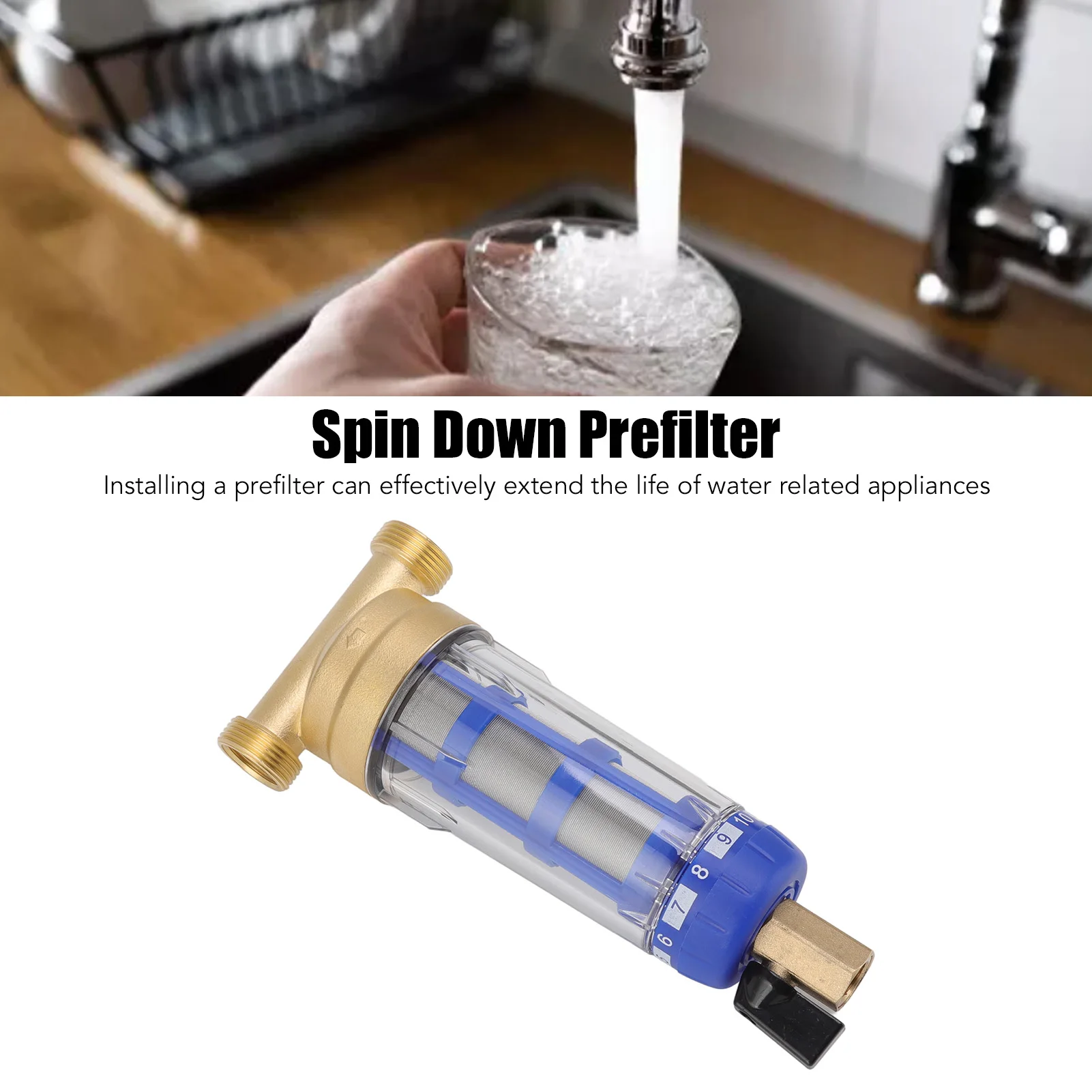 

Whole House Spin Down Sediment Water Filter Refined Copper Head Spin Down Sediment Prefilter