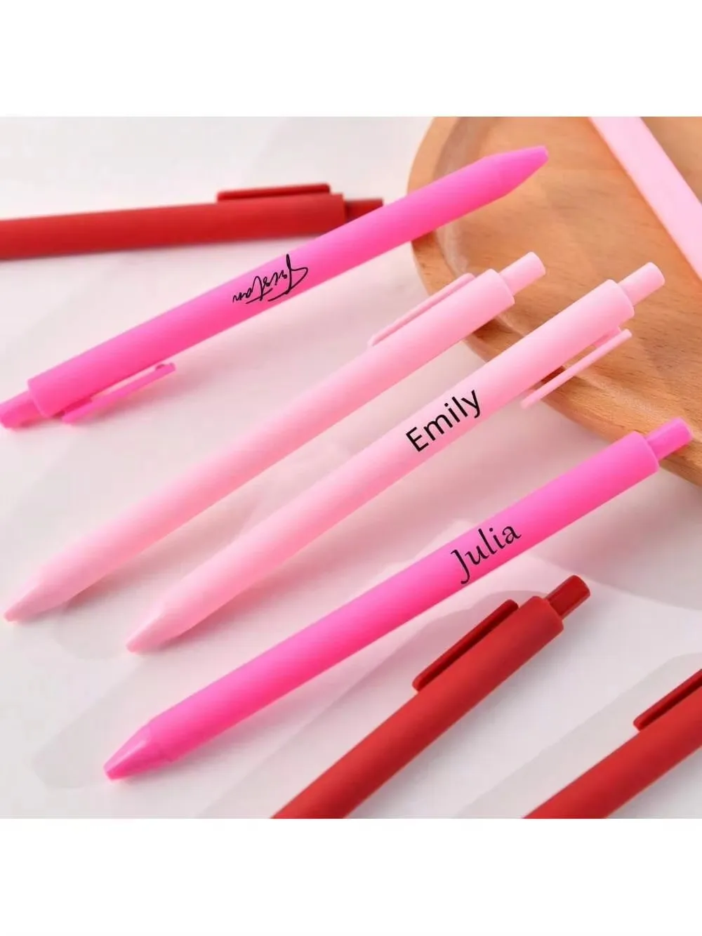 1 personalisierter Stift, ideales Geschenk für den Schulanfang, Jubiläum oder Hochzeit, personalisiertes Geschenk, leuchtende Macaron-Farbe – Detail 3