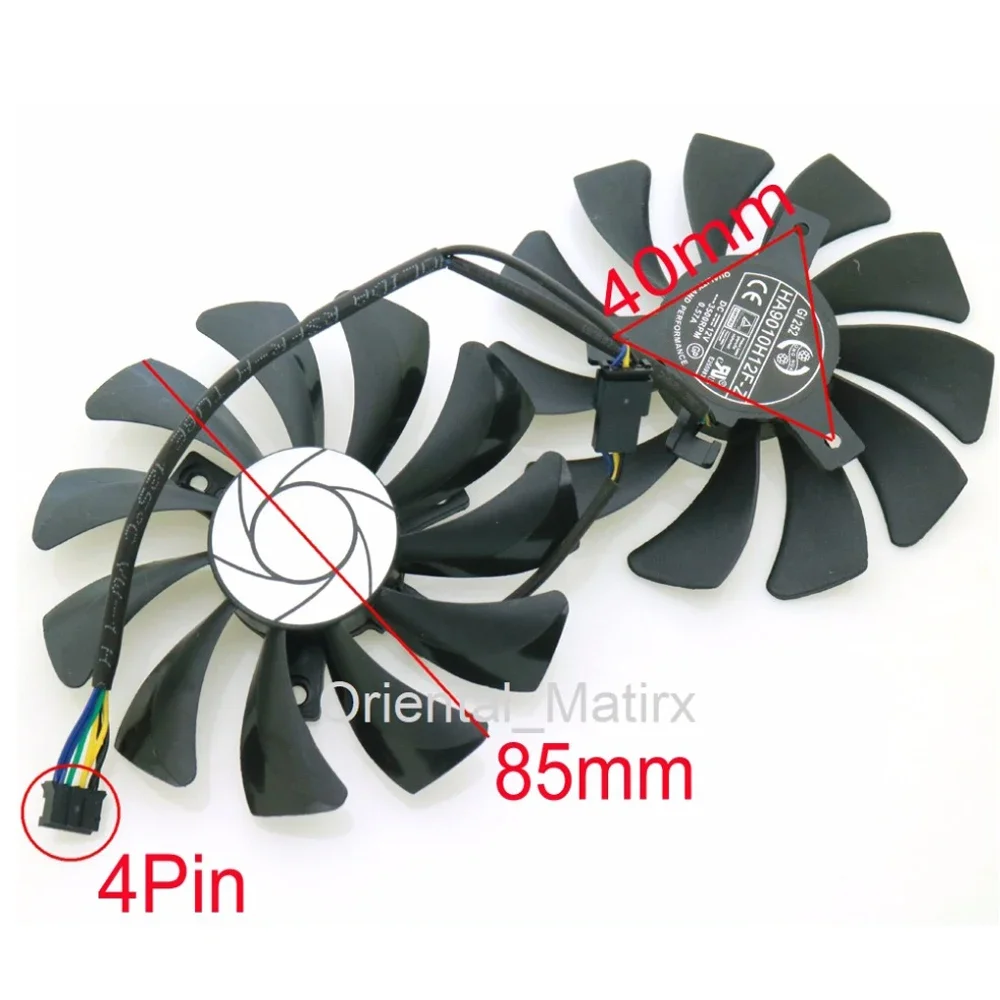 HA9010H12F-Z HA9010H12SF-Z 12V 0.57A 85mm 40*40*40mm 4Wire 4Pin Graphics Card Cooling Fan